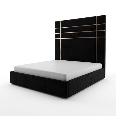 Hotel Doppel Leder Textil Bett Schlafzimmer Polster Luxus Betten Modern Design