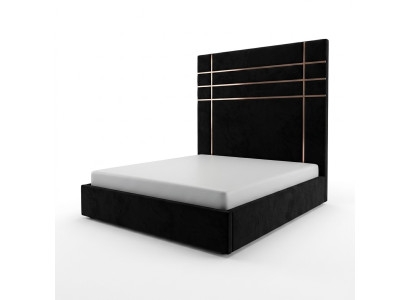 Hotel Doppel Leder Textil Bett Schlafzimmer Polster Luxus Betten Modern Design