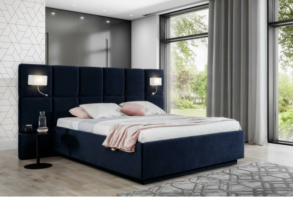 Schlafzimmer Design luxus Bett 200x200 Texil Betten Doppel Bettgestell