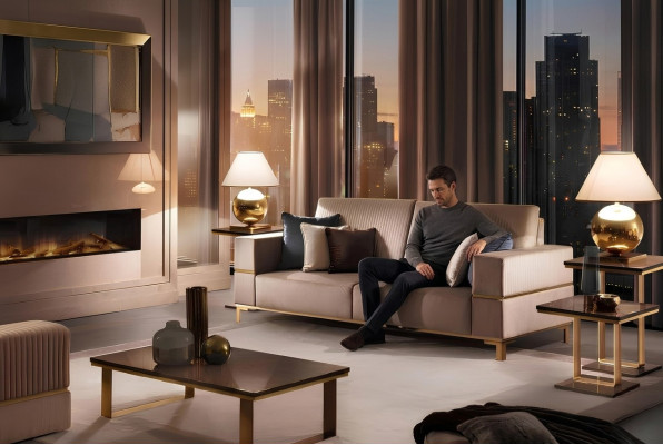 Edler Designer Couchtisch Beistelltisch Sofa Wohnzimmer Tisch Tische Edelstahl