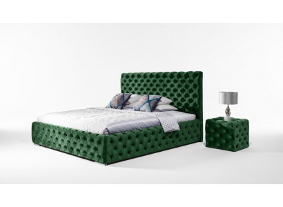 Bett Schlafzimmer Set Design Möbel Modern Luxus Betten Chesterfield Grün 140x200