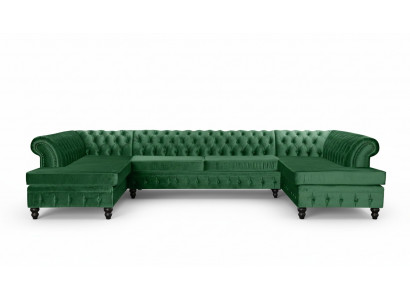 Chesterfield Wohnzimmer Couch Wohnlandschaft xxl Sofa Couchen Polster Ecke Samt