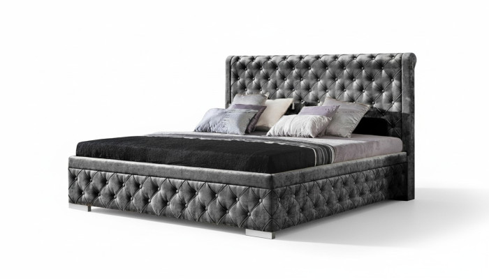 Bettgestell Stoff Möbel Luxus Betten Bett Textil Schlafzimmer Design Textil Neu