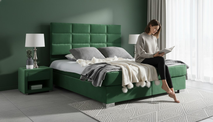 Boxspring Schlafzimmer Luxus Bett Betten Doppel Möbel Stoff 140 160 180 x 200cm