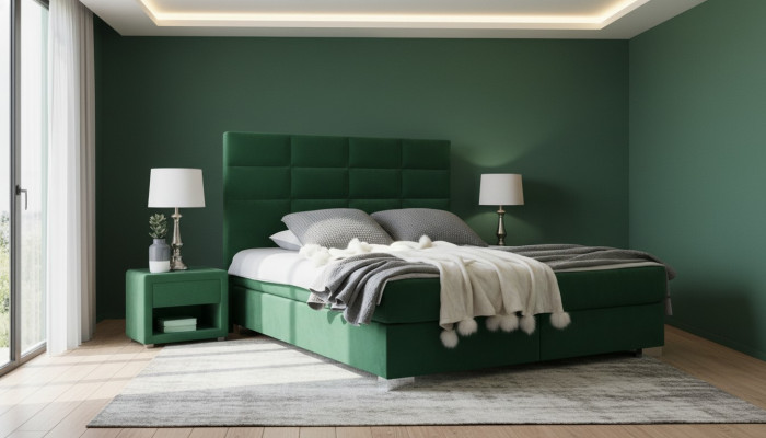Boxspring Schlafzimmer Luxus Bett Betten Doppel Möbel Stoff 140 160 180 x 200cm