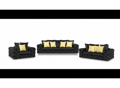 Chesterfield Design Wohnzimmer Sofagarnitur Möbel Couch 321 Sitzer