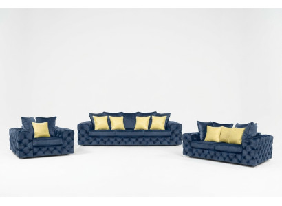 Luxus 4 Sitzer Couch Polster Sofa Leder Stoff Textil Couchen Garnitur Dreisitzer