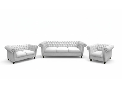 Dreisitzer Stoff Wohnzimmer weiss Design Sofa Sofas Samt xxl big Polster Couchen