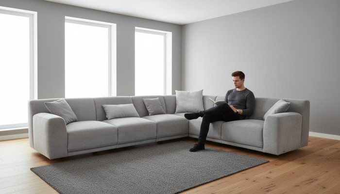 Ecksofa LForm Desing Couch Textil Stoff Wohnlandschaft Eckgarnitur Sofas Couchen