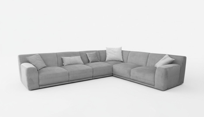 Ecksofa LForm Desing Couch Textil Stoff Wohnlandschaft Eckgarnitur Sofas Couchen