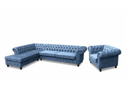 Ecksofa Sofa Couch Polster Chesterfield Design Luxus Möbel Garnitur