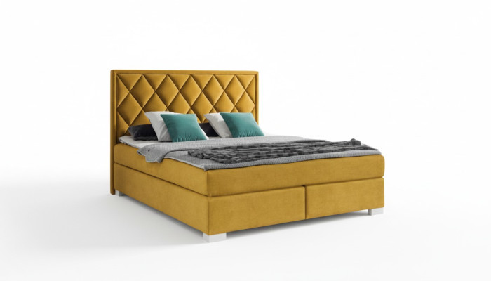 Bett Textil Schlafzimmer Design Möbel Modern Luxus Betten 180x200 gelbe samt neu