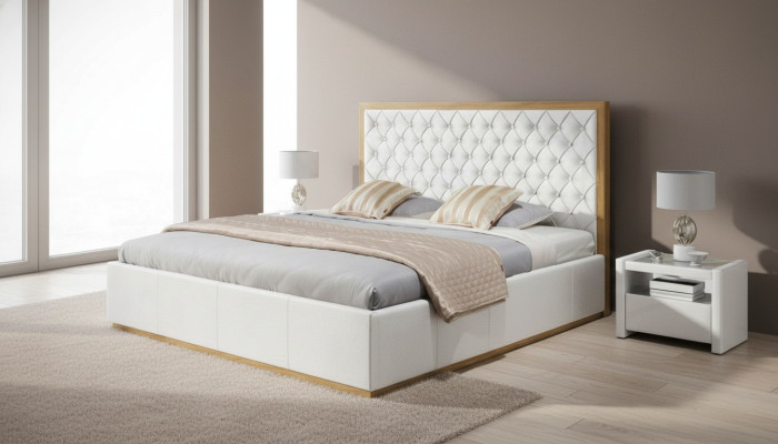 Bett Textil Schlafzimmer Design Möbel Modern Luxus Betten Bettgestell 140x200