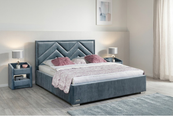 Komplettes Schlafzimmer Set Bett 2x Nachttisch 3 tlg. Sets Designer Luxus Betten
