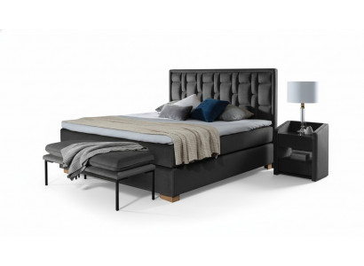 Chesterfield Doppelbett Schlafzimmer Samt Betten Bettgestell Nachttisch 3tlg Set