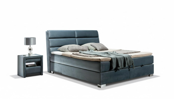 Bett Textil Schlafzimmer Design Möbel Moderne Luxus Betten Bettgestell Samt Neu