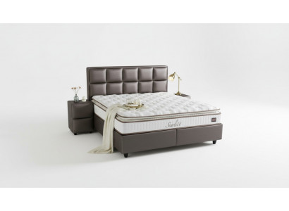 Bett Leder 2er Nachttisch 3 tlg. Schlafzimmer Set Möbel Modern Quality Betten Neu