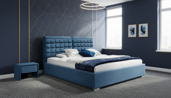 Luxus Boxspring Bett Design Stoff Hotel Betten Schlafzimmer Möbel Doppel