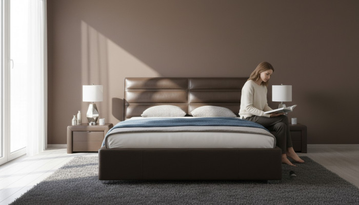 Möbel Luxus Modern Betten Polster Gestell Betten Schlafzimmer Design 160x200 Neu