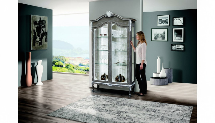 Möbel Klassische Stil Design Vitrine Wohnzimmer Schränke Glasschrank Regal Schränke Neu