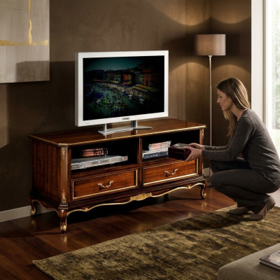 Klassisches Sideboard tv lowboard rtv Schrank Tisch Wohnzimmer Luxus Holz Möbel Neu