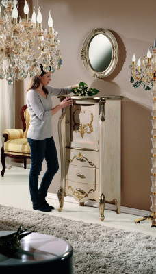 Schicke Kommode Schrank Italienische Möbel Barock Stil Wohnzimmer