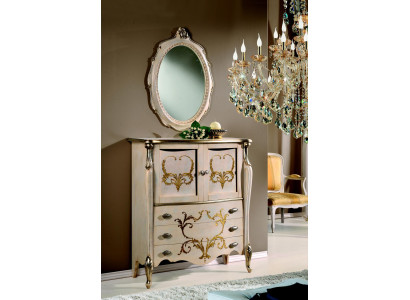 Design Barock Anrichte Schlaf Wohnzimmer Kommode Sideboard Holz
