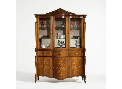 Möbel Luxus Holz Stil Schrank Anrichte Vitrinenschrank Design Italienische Möbel Neu