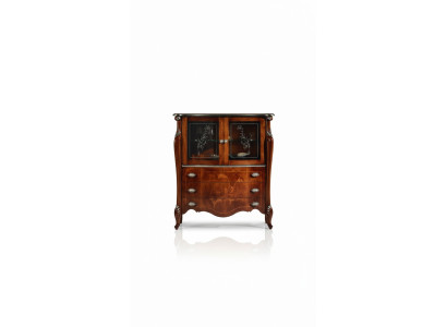 Luxuriös Möbel Holz Glas Stil Barock Schrank Kommode Schränke Designer