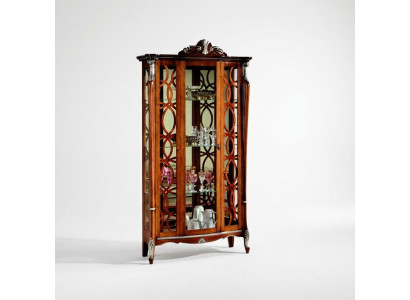 Italienische Möbel Luxus Design Holz Klassische Barock Regal Glasschrank Virtrinen