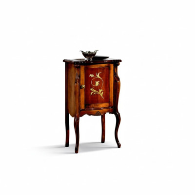 Design Möbel Stil Barock Kommode Vitrine Braun Holz Luxus Italienische