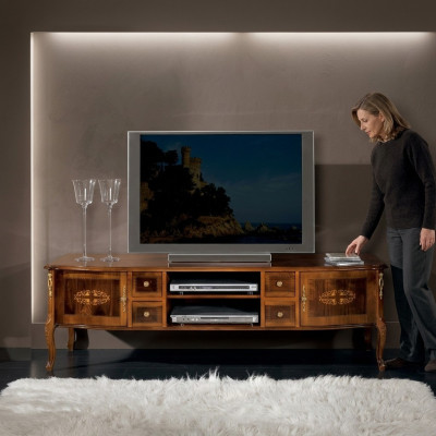Design Sideboard tv Lowboard rtv Schrank Tisch Wohnzimmer Holz Möbel Barock Stil Neu