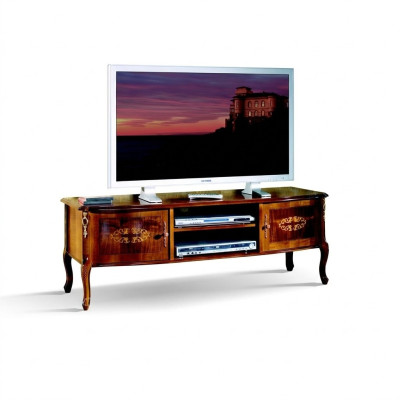 Tv Lowboard RTV Schrank Tisch Wohnzimmer Holz Möbel Barock Stil