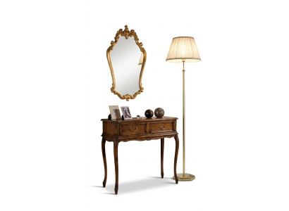 Luxus Holz Italienische Möbel 2tlg Set Möbel Stil Barock Konsolentisch mit Spiege Neu