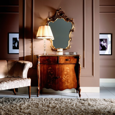 Luxus Italienische Möbel Design Kommode Schrank Braun Holz Möbel Stil
