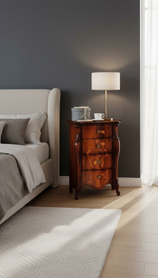 Stil Barock Italienische Möbel Design Kommode Schrank Braun Luxus Holzrock Neu