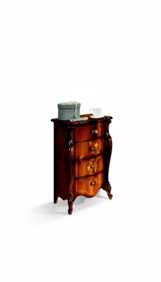 Stil Barock Italienische Möbel Design Kommode Schrank Braun Luxus Holzrock Neu