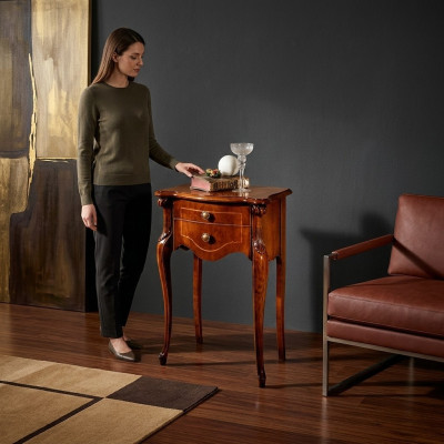 Konsolentisch Braun Möbel Holz Italienische Möbel Stil Barock Design Möbel Neu