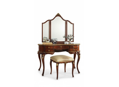 Luxus 3tlg Set Schminktisch Hocker Spiegel Schlafzimmer Italienische Möbel Neu