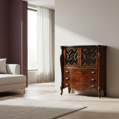 Schicke Anrichte Schrank Vitrine Kommode Design Möbel Schränke Kommoden