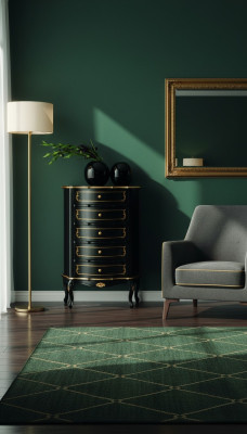 Italienische Möbel Stil Barock Schwarz Designer Schrank Kommode Möbel