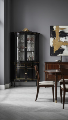 Design Italienische Luxus Holz Möbel Barock Stil Schrank Vitrine Schrank Wohnzimmer Neu