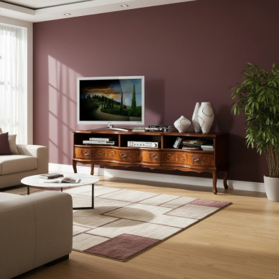 Italienische Holz Möbel Sideboard tv Lowboard Lang rtv Schrank Luxus Wohnzimmer Neu