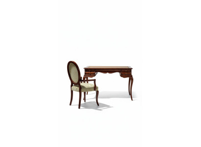 Holz Möbel Luxus Büro 2tlg Set Schreibtisch Sessel Italienische Tische Barock
