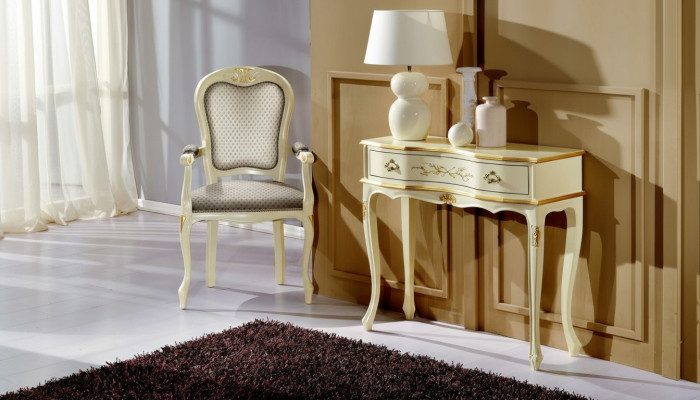 Braun Holz Italienische Möbel Konsolentisch Möbel Stil Barock Design Konsolen