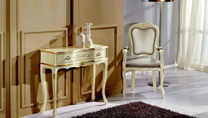 Schicke Designer Luxus Barock Sessel Italienische Holz Stuhl Wohnzimmer Möbel