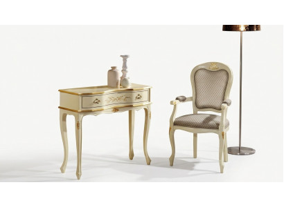 Schicke Designer Luxus Barock Sessel Italienische Holz Stuhl Wohnzimmer Möbel