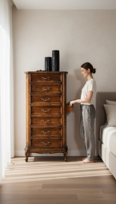 Italienische Möbel Stil Barock Schrank Kommode Luxus Holz Anrichte Neu