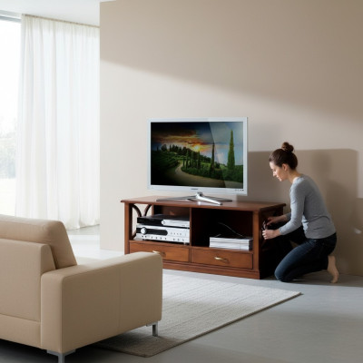 Luxus Sideboard tv Schrank rtv Italienische Möbel Wohnzimmer Holz Barock