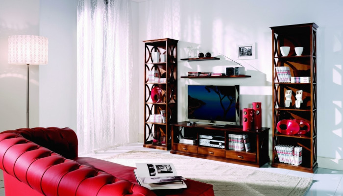 Luxus 5tlg Set für Wohnzimmer tv Schrank 2 Bücherregale 2 Regale Möbel Regale